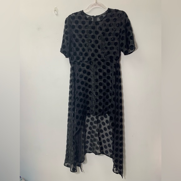 Zara black dots dress size M - Picture 2 of 16